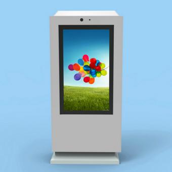 65寸户外垃圾桶广告机