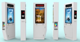 55寸双屏立式户外广告机定制款